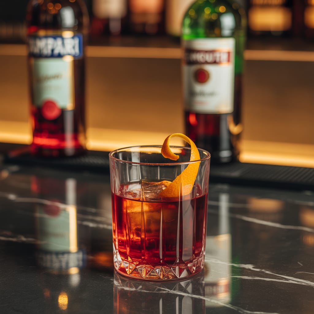Classic Negroni cocktail